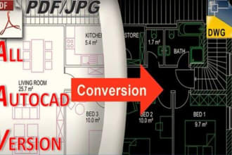 convert PDF to cad format dwg, dxf