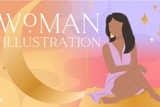 create women magical universe ilustration