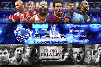 make amazing banner and pp for your social media youtube