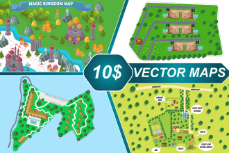 design a vector map, a site plan, or a floor plan