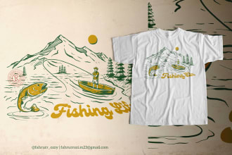 draw vintage illustration tshirt for your brand
