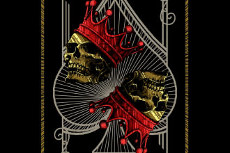 simple skull design for t shirt or cover album