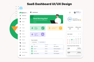 design dashboard, web app, CRM, admin panel, and saas UI UX in figma
