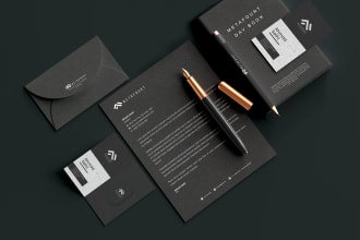 design minimal business card, letterhead and stationary kit