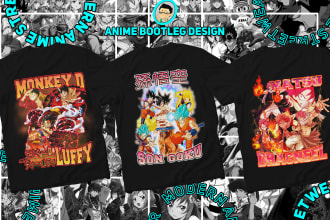design custom bootleg anime t shirt