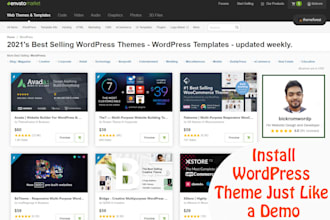 install a wordpress theme just like a demo