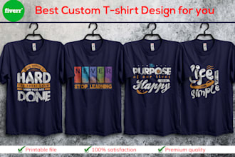 do a custom trendy typography t shirt design