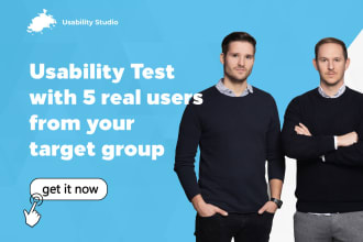 perform a usability test with 5 real users from your target group