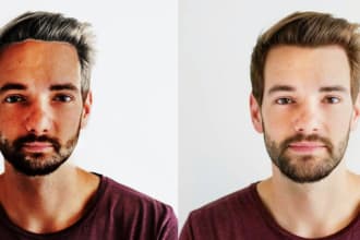 do photos retouching, editing portraits and headshots
