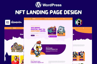 design nft wordpress website and nft landing page design