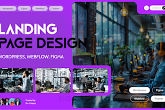 design high converting page in wordpress, webflow or figma