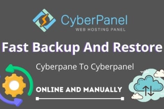 cyberpanel backup and restore securely