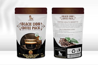 make black coffee pack mylar bag design for your industry