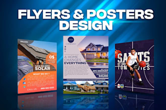 create real estate, solar panel business and brand flyers