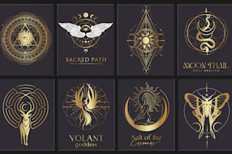 design the sacred geometry logo, spiritual