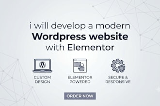 develop modern wordpress website with elementor