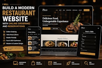 build a modern restaurant website with online ordering and reservations