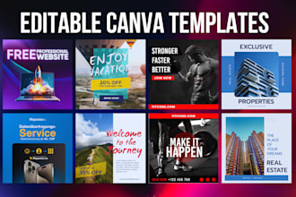 design canva posts for instagram, facebook, or linkedin