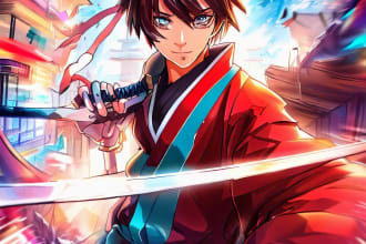 do fan or original art on anime, manga style