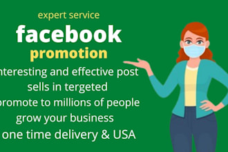 do organic facebook promotion and  target  USA,UK, audience
