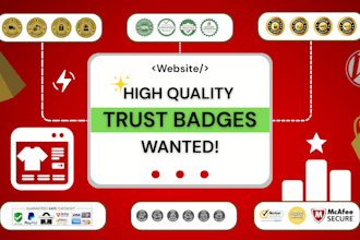 design trust badges on shopify store or website
