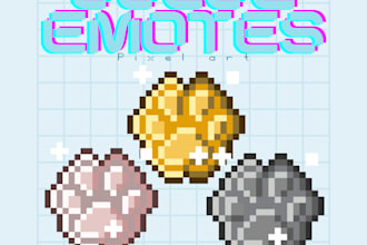 make custom twitch channl point pack in pixel art