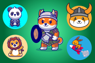 do crypto, coin, shiba , token, meme, animal, startup, app, and technology logo