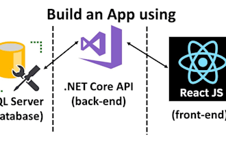 develop asp dot net mvc core web api and react application