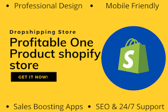 create profitable one product shopify store