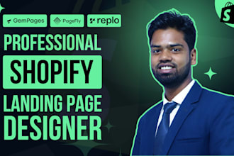 clone or build shopify product landing page design in pagefly, gempages, replo
