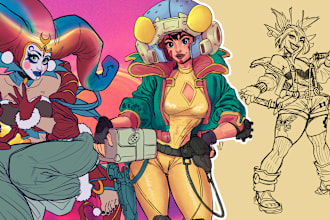 make your character designs for concept art and game art