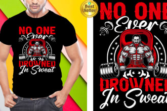 do crossfit gym fitness workout streetwear t shirt design