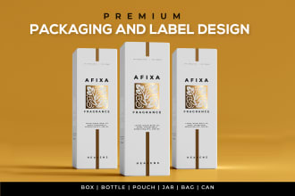 do a premium product label and box packaging design