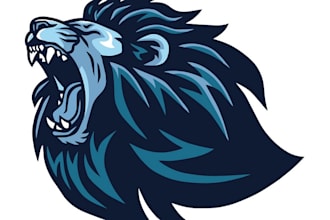 design eye catchy lion logo with express delivery
