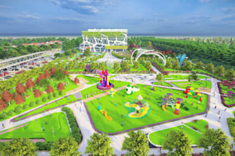 design theme park, resort, urban park, public space