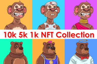 draw custom nft art and generate 10k nft collection