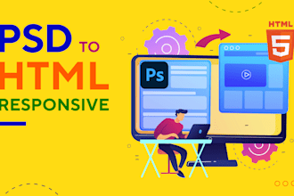 xd to HTML PSD to HTML sketch to HTML responsive bootstrap 5