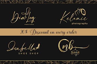 design luxury fashion beauty photography signature logo