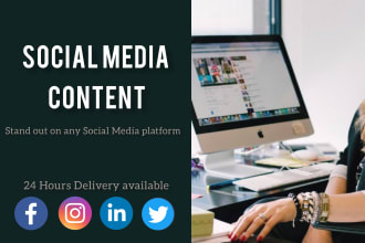 write engaging social media content for instagram, facebook, twitter