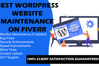 do wordpress website maintenance, updates and assistance