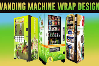 design professional vending machine wrap design
