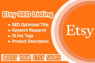 do etsy seo listing with optimized titles, descriptions, and tags