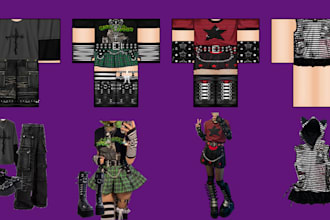 make high quality roblox clothing for you