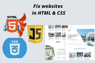fix websites in html and css
