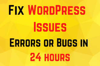 fix wordpress wesbite issues errors and bugs in 24 hours
