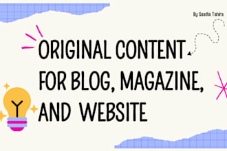 boost your blog, magazine, or website with original content