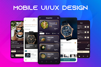 design creative and modern mobile ui mockup