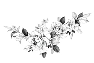draw a custom floral tattoo for you