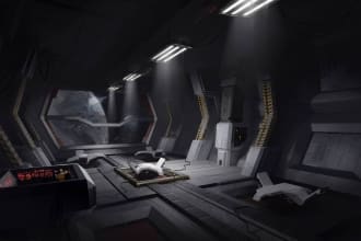do the 2d concept art environment props scifi vehicle
