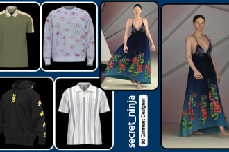 make 3d apparel design for your 3d fashion line in clo 3d